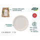 set of 20 plate round white cardboard 17cm