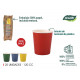 set of 20 multicolored cardboard cups 120ccm algon