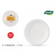 set of 10 plate biodegradable round 17cm ca