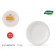 set of 25 plate biodegradable round 17cm ca