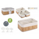 set of 3 bamboo storage baskets natur confor