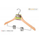 set of 2 wooden hangers with clamps 44x24 c