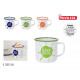 White enamel mug/phrases 350ml privilege