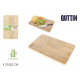 wooden cutting board 37x22cm bamboo qut