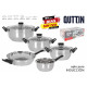 Genova induction steel kitchen set 8pc