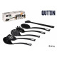 set of 6 quttin black nylon utensils