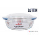 round glass pan with lid 2.2 + 0.8l quttin