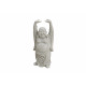 Buddha in piedi in grigio di poli, 16 cm