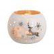 Decorazione natalizia a lanterna in vetro bianco (