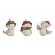 Téli madár Santa fehér kalapból, 3 színben