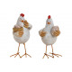 Csirke poli tojással, fém láb fehér 2-szeres