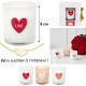heart and jewel scented candle h8cm, 3-fold assort