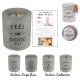 Zen cement scented candle h10cm, 4-fold assorted