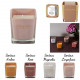 square scented candle h7.3cm, 4-fold assorted