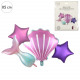 aluminium balloon mermaid theme x4