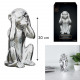 silver monkey statue h28cm