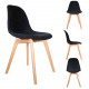 Scandinavian chair in black fabric