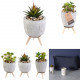 plante artificielle pot ciment sur pied, 3-fois as