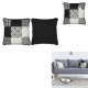 Pillow patchwork black white 40x40cm