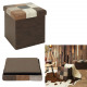 coffre pouf pliable patchwork pu