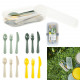 plastic cutlery set x12 with box