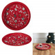 christmas round metal tray