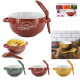 soup bowl with spoon 45cl, 3-fold assorted