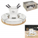 fondue coffret support bambou coupelle x4 et p4