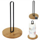 paper towel holder bamboo and metal 16x27.4cm