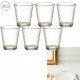 set of 6 streaky gold 30cl glasses