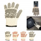 heat resistant glove coton and silicone, 4-fold as