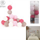 garland ball 20 led shade pink taupe