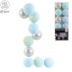 garland ball 10 led blue silver 4x192cm