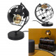 black metal globe lamp