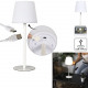 usb rechargeable outdoor lamp white