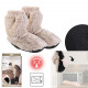 heated imitation fur slippers