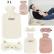 2l hot water bottle and mask in satin, 2- times as