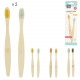 brosse à dents enfant bambou x2, 3-fois assorti