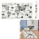 world map carpet 140x70cm