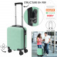 green embossed carry-on suitcase 29l