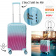 two-tone cabin suitcase 23x34x55cm 28l