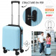cabin suitcase Rome pastel blue 29l