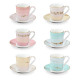 Espresso cup with saucer myCOFFEE, 6 pieces, Ro
