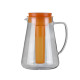 Glass pitcher TEO 2.5 l, with tea strainer and coo