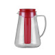 Glass pitcher TEO 2.5 l, with tea strainer and coo