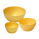 Plastic bowl DELÍCIA, set, 3 pcs., Yellow