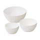Plastic bowl DELÍCIA, set, 3 parts, white
