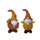 Gnome avec corps de citrouille en poly, 9x6x16cm