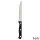 cuchillo de carne abs x6, negro
