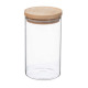 vaso vetro + legno hermet 1l, trasparente